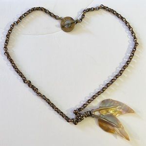 Beautiful Gold chain Sea Shell necklace handmade